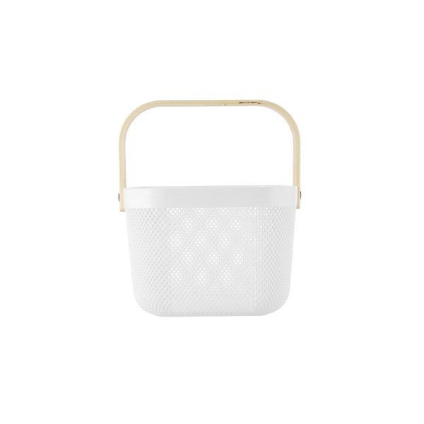 Mesh Storage Basket With Bamboo Handle