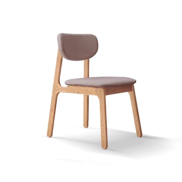 Kei Ash Wood Upholstered Dining Chair