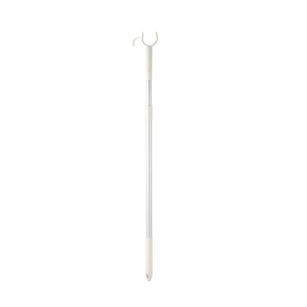 Extendable Aluminum Laundry Drying Rod with Storage Hook for Clothes Line