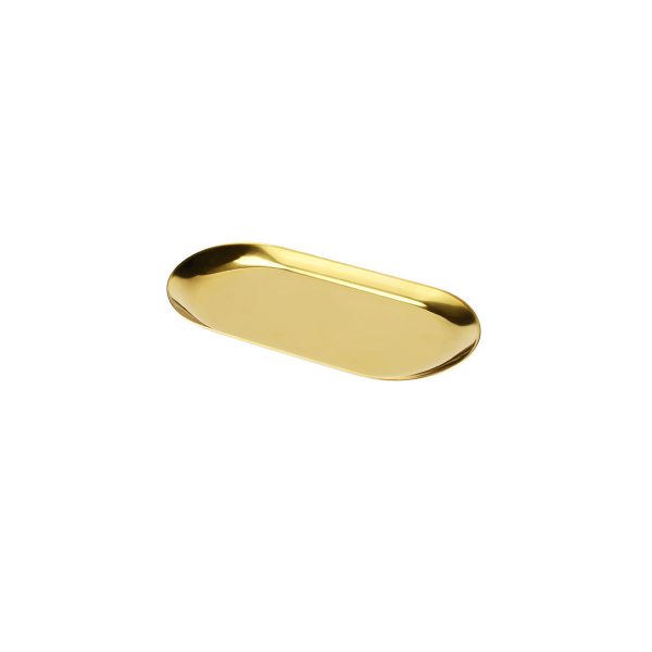 Multipurpose Gold Oval Tray