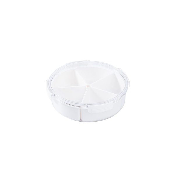 Round Multi-compartment Snack Serving Box