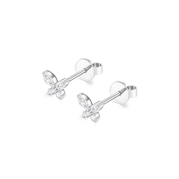 Butterfly Diamond Stud Earrings
