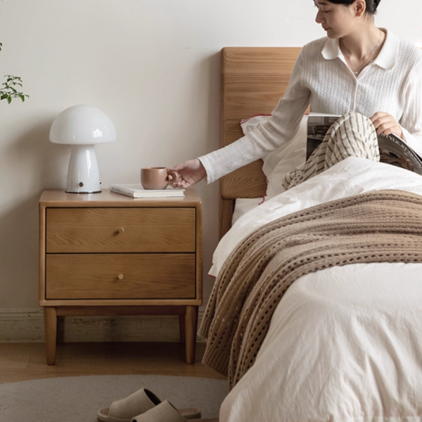 Rina Solid Wood Bedside Table