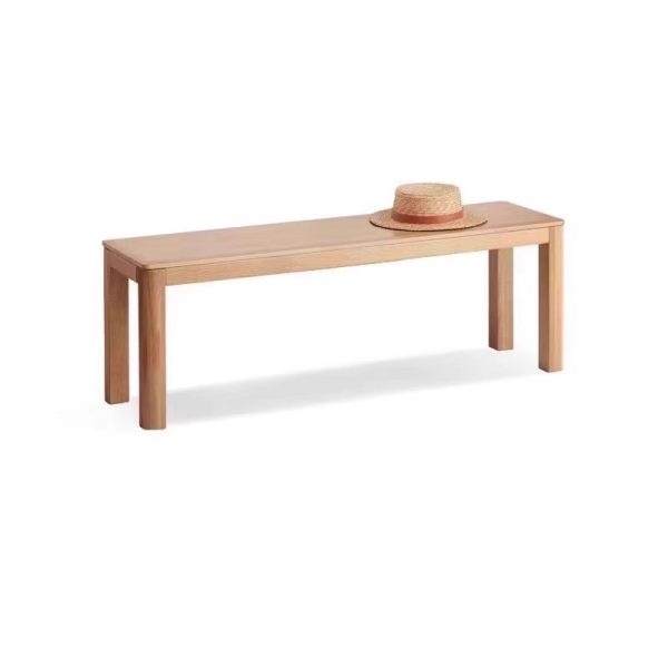 Aiko Solid Wood Dining Bench - Minimalist Oak Bench for Modern Dining Rooms