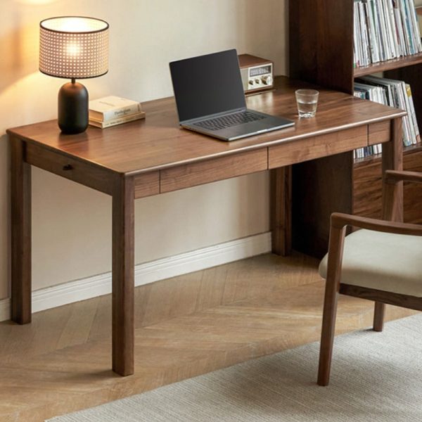 Kei Solid Walnut Wood Desk
