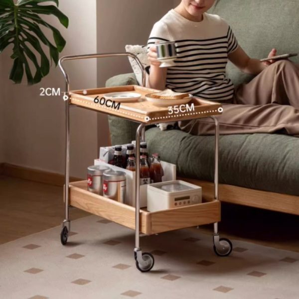 Noah Solid Oak Bar Cart