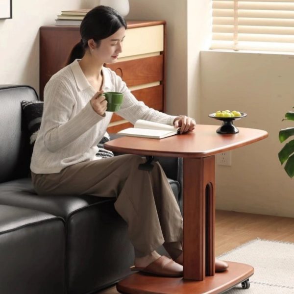 Maslow Solid Wood Height-Adjustable Side Table