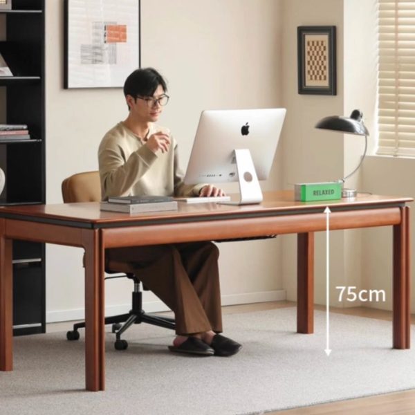 Hudson Solid Wood Office Table With Storage